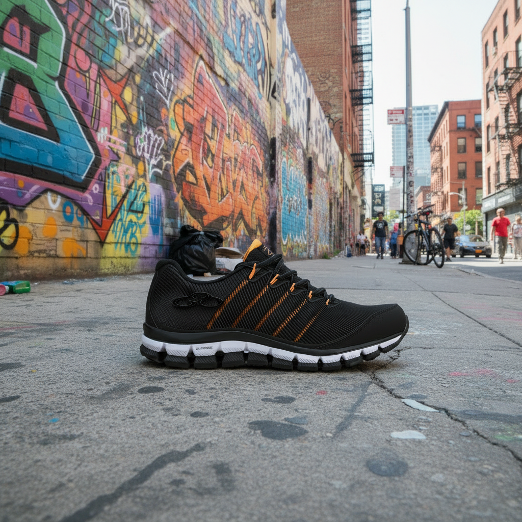 Tênis Olympikus Dynamic - Preto-Laranja - masculino