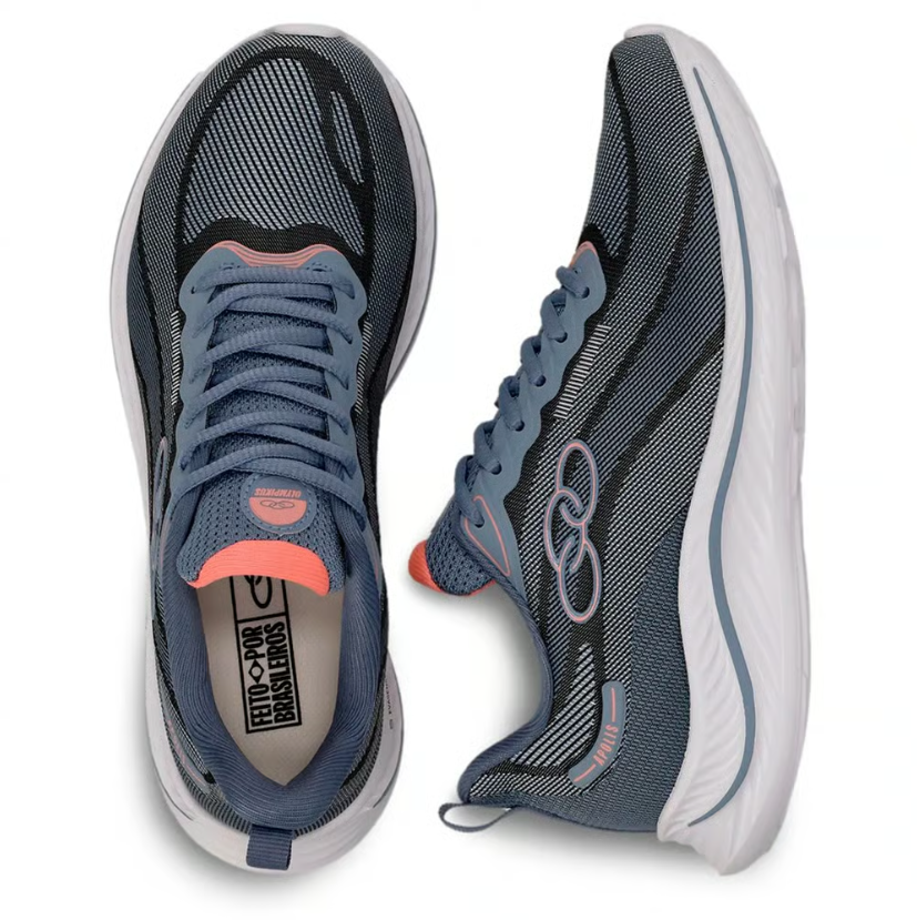 Tênis Olympikus Apolis - Azul-Rosa - feminino