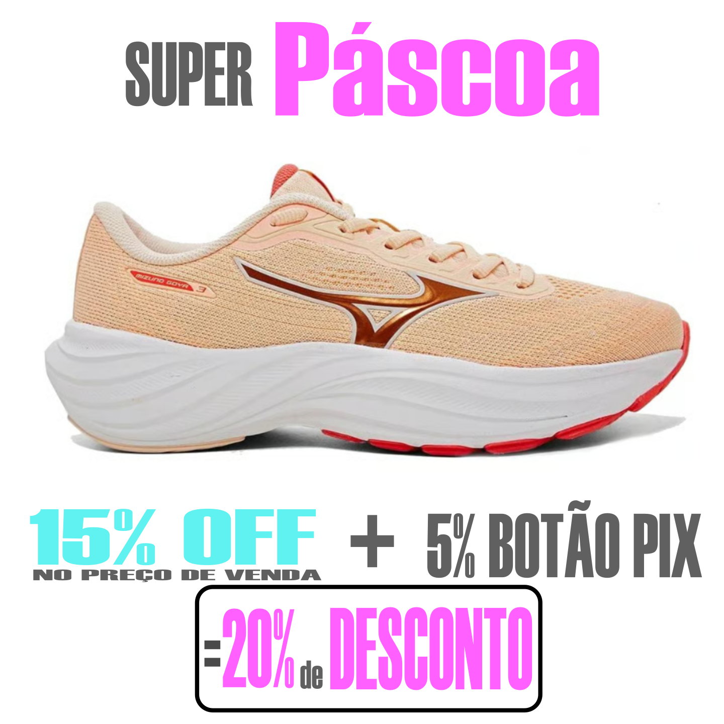 Tênis Mizuno Goya 3 - Laranja - feminino